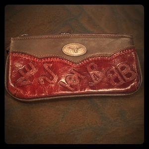 Vintage western leather wristlet